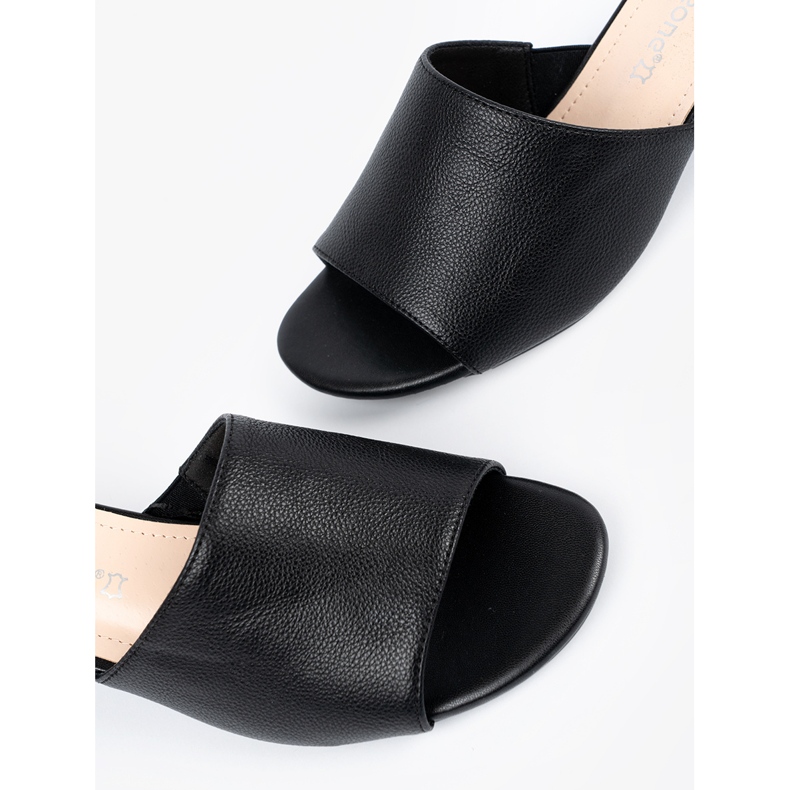 Sergio Leone Lågklackade flipflops för kvinnor svart 2