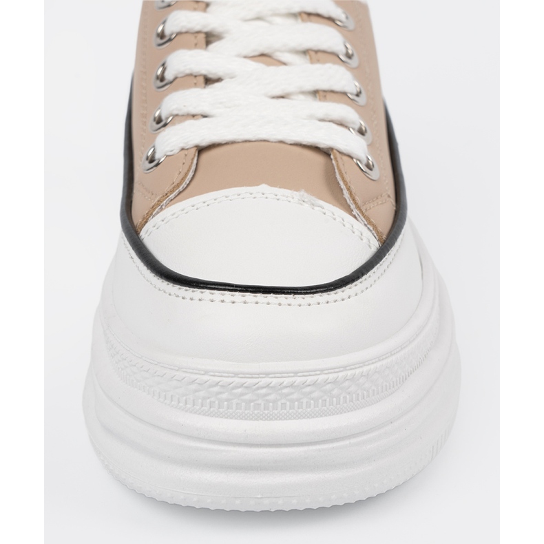 Shelvt Beige sneakers på plattformen 2