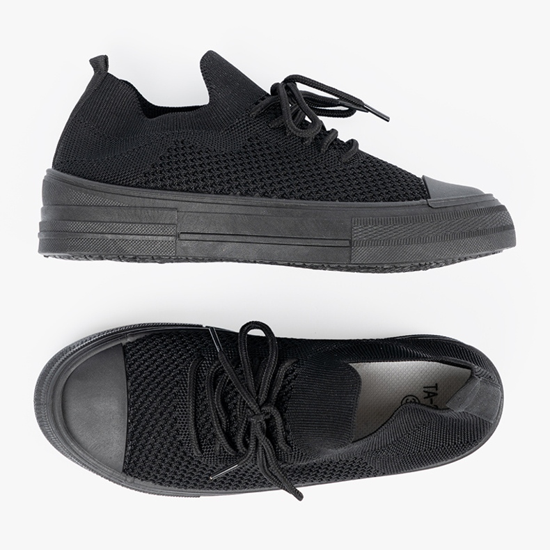 Shelvt Svarta kvinnors sneakers 1