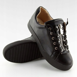 Svarta kvinnors sneakers 7209 Svart 2