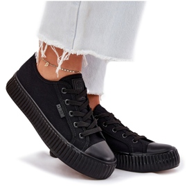 Kvinnors material sneakers på Big Star RR274775 Black Platform svart 8
