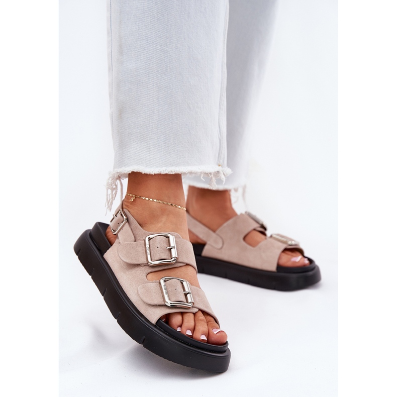 Kvinnors mocka sandaler med Big Star RR274663 klämmor ljusrosa 2