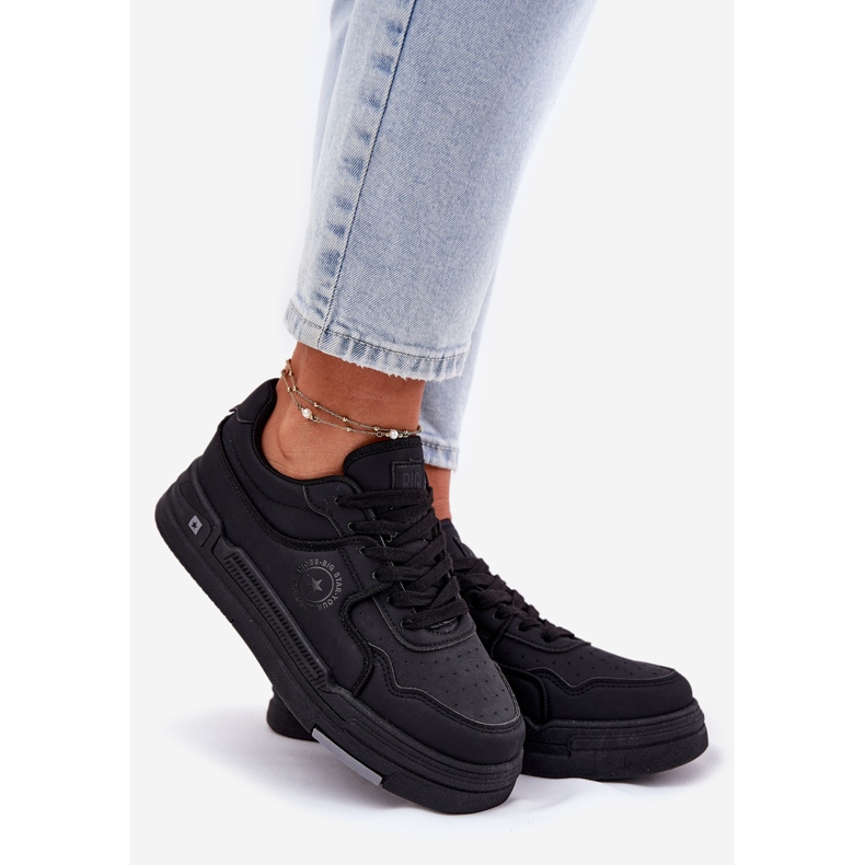 Låg kvinnors sneakers Big Star RR274A311 Hi-POLA System Black System svart 1