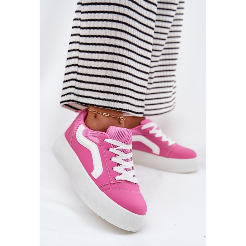 Inna Kvinnors sneakers på plattformen Fuchsia rosa 2