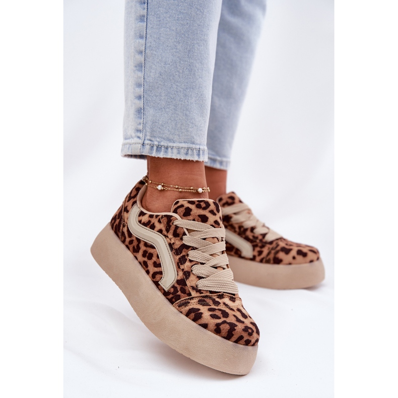 Inna Platform Sneakers för kvinnor Leopard beige 2
