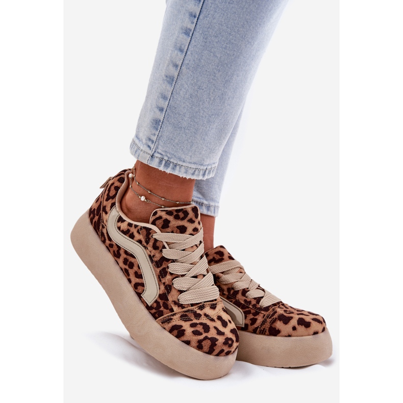 Inna Platform Sneakers för kvinnor Leopard beige 1