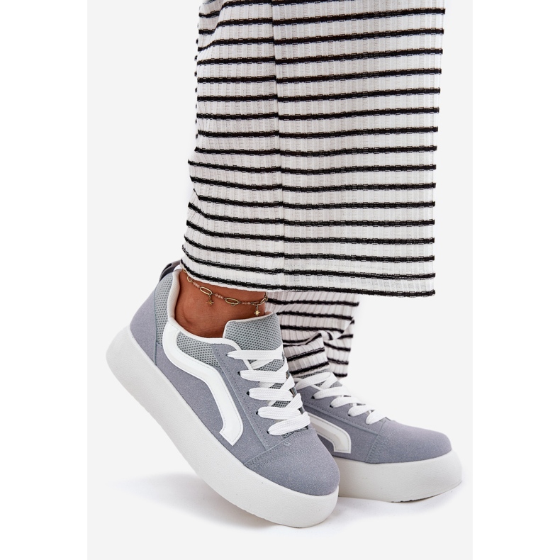 Inna Platformsneakers dam, blå 1