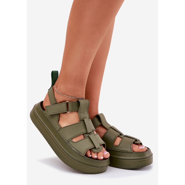 Inna Kvinnosandaler på den gröna plattformen 1