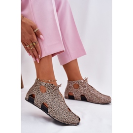 Mönstrad läderskövlar Maciejka 03426-49 Leopardtryck beige 6