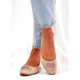 Seastar Kvinnors ballerinor på en platt sula med en prydnad för 58p beige 2