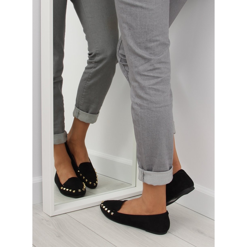 Svarta dam loafers med dubbar svart 1388 Svart 1