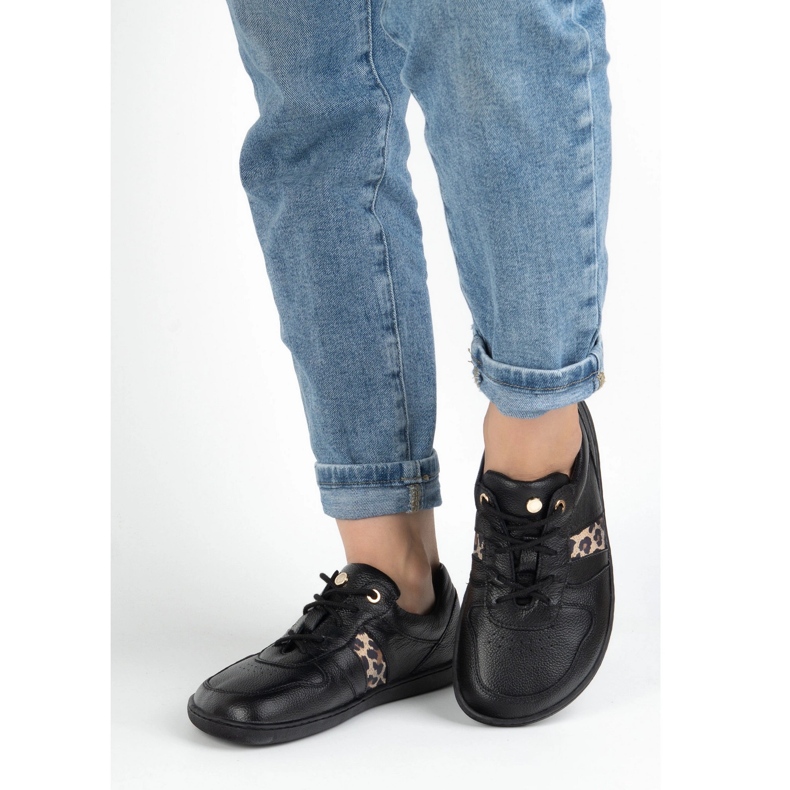 Olivier Kvinnors barfota modell 1773pol mini svarta sneakers 2