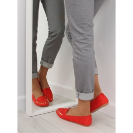 Dam loafers med nitar röd 1388 Röd 1