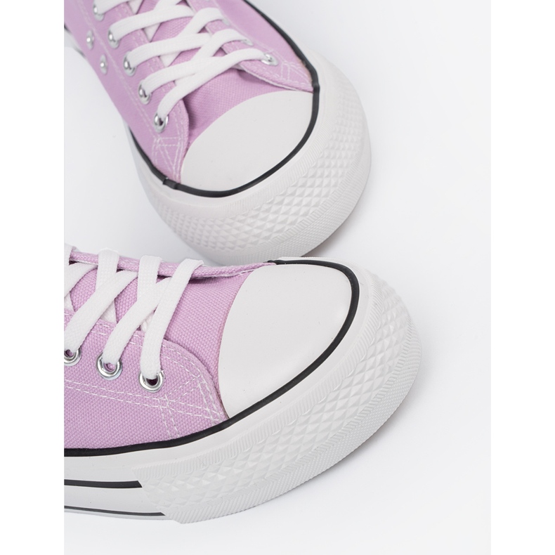 Shelvt Rosa kvinnors sneakers på plattformen 1