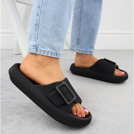 Big Star Kvinnors sport flip flops på en tjock sula svart stor stjärna RR274A571 6