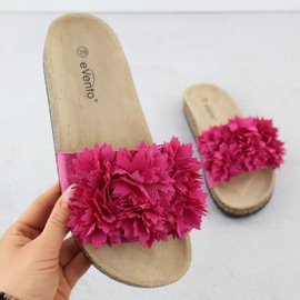 Kvinnors flip flops med blommor rosa evento 8319 1