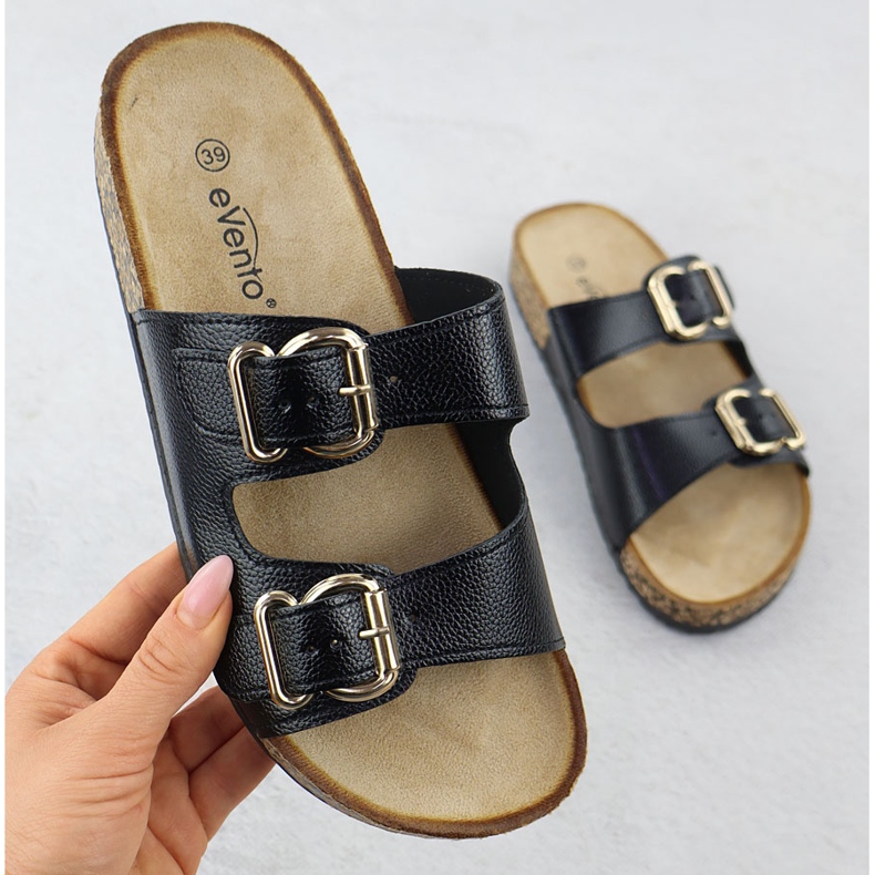 EVento Kvinnors flip flops med svarta klämmor 7220 1