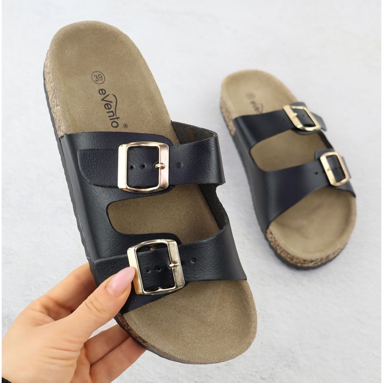 EVento Kvinnors flip flops med svarta klämmor 8323 1