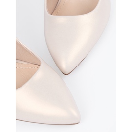 Sergio Leone Klassiska ljus beige pumpar 1