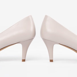 Ljusgrå pumpar Sergio Leone beige 2