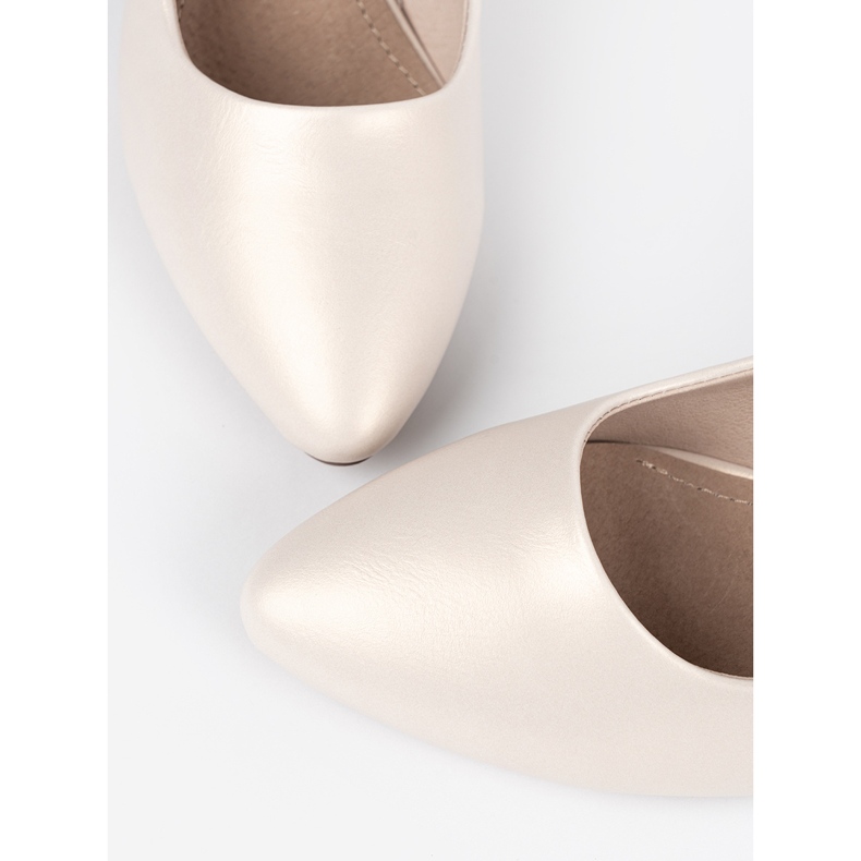 Lätt beige pumpar Sergio Leone 1