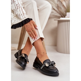 Dammockasiner med rosett S.Barski HY42-331 Svart 4