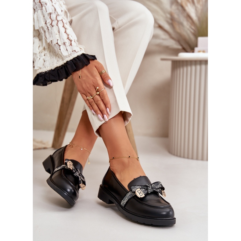 Dammockasiner med rosett S.Barski HY42-331 Svart 4