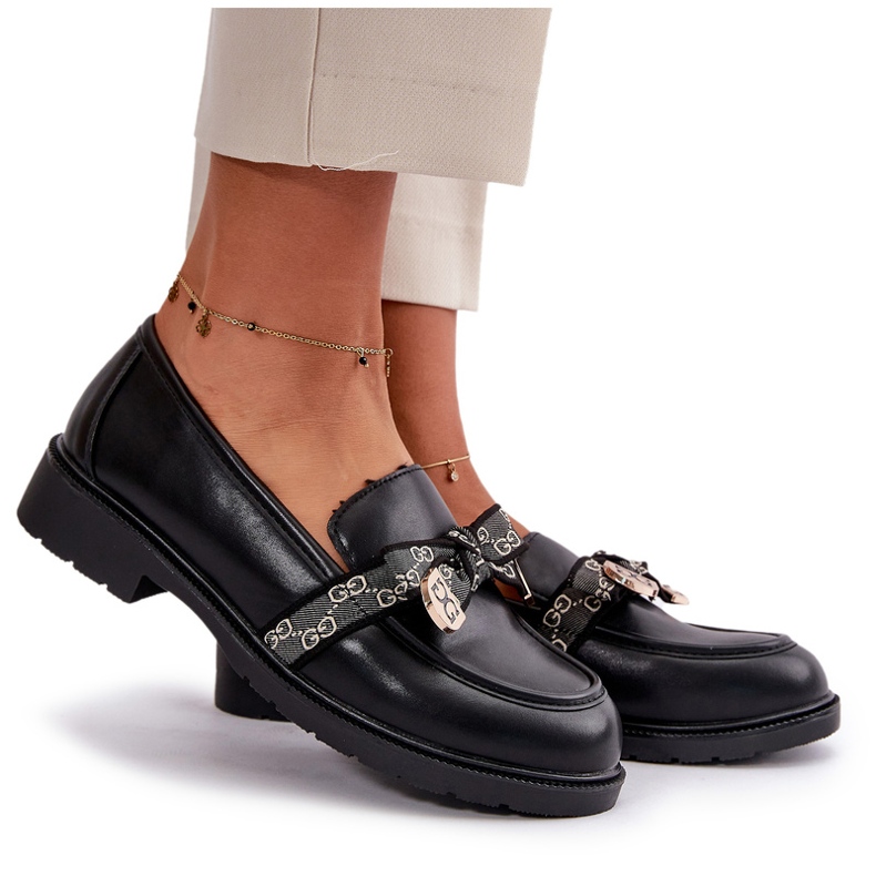 Dammockasiner med rosett S.Barski HY42-331 Svart 5