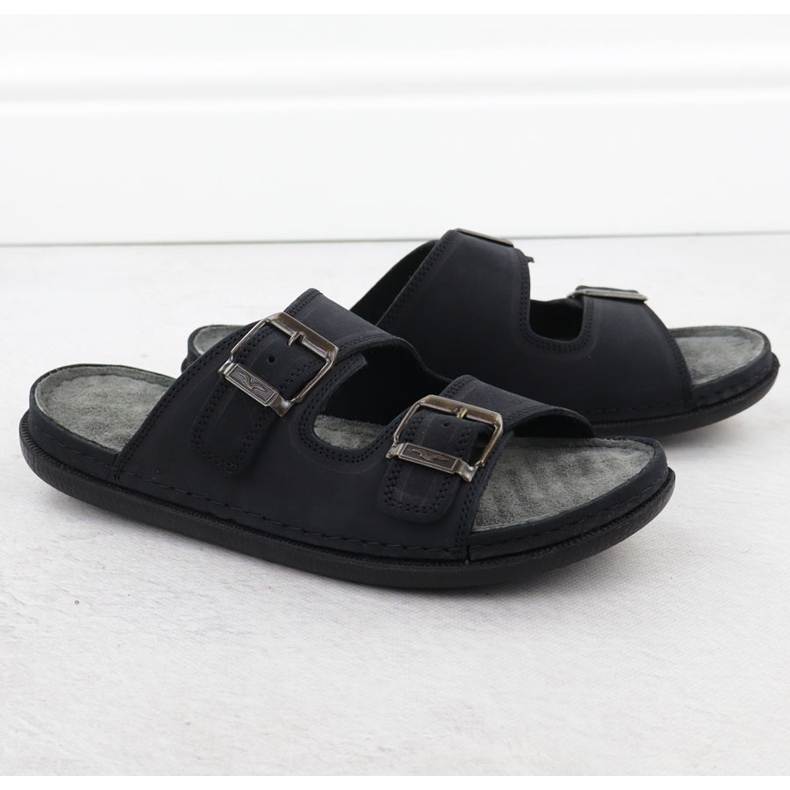 Skinnbekväma herrtofflor med spännen svarta T.Sokolski Fs M01 2