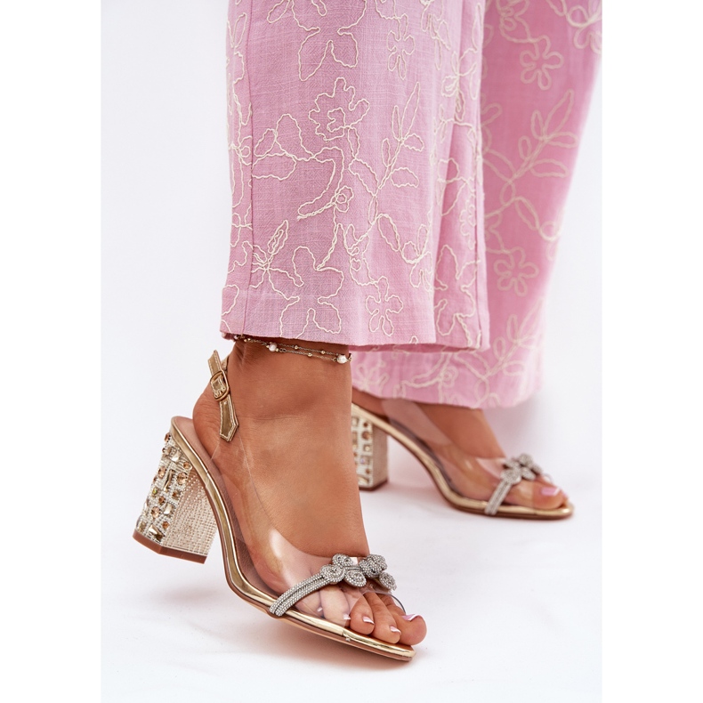 S.Barski Transparenta sandaler på MR51-705 Zloty Post gyllene 2