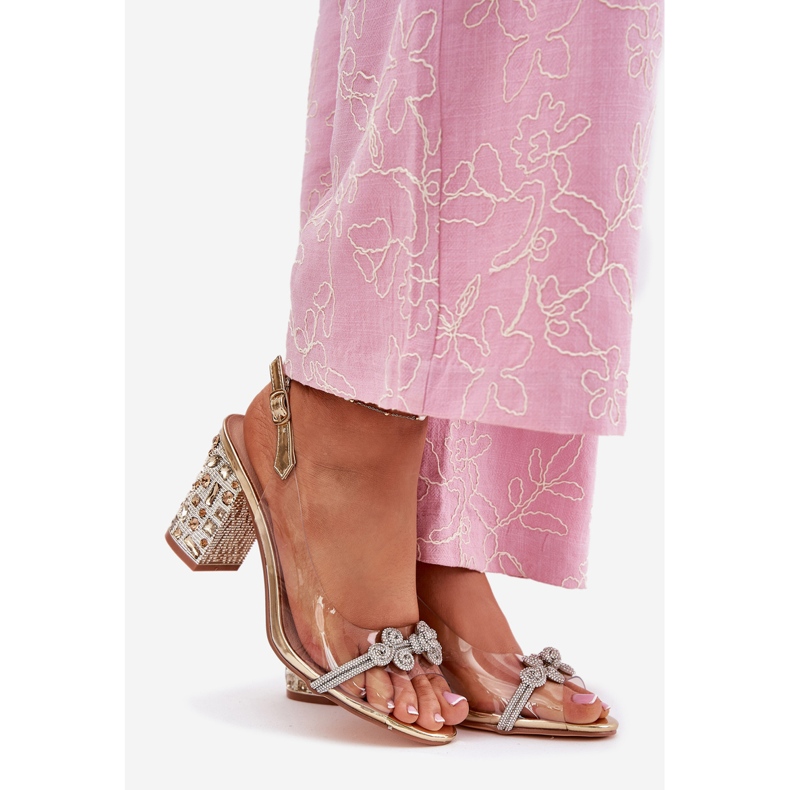 S.Barski Transparenta sandaler på MR51-705 Zloty Post gyllene 1