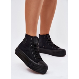 Kvinnors sneakers på Big Star RR274742 Black Platform svart 2