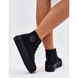 Kvinnors sneakers på Big Star RR274742 Black Platform svart 5