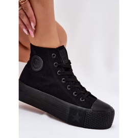 Kvinnors sneakers på Big Star RR274742 Black Platform svart 8