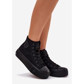 Kvinnors sneakers på Big Star RR274742 Black Platform svart 1