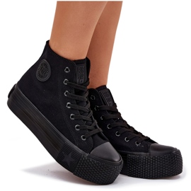 Kvinnors sneakers på Big Star RR274742 Black Platform svart 9