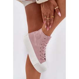 Kvinnors sneakers på plattformen Big Star RR274739 Pink rosa 3
