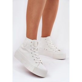 Kvinnors sneakers på plattformen Big Star RR274743 White vit 2