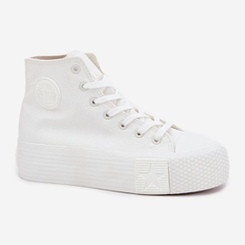 Kvinnors sneakers på plattformen Big Star RR274743 White vit 4