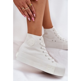Kvinnors sneakers på plattformen Big Star RR274743 White vit 6