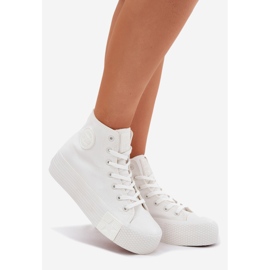 Kvinnors sneakers på plattformen Big Star RR274743 White vit 1