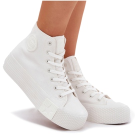Kvinnors sneakers på plattformen Big Star RR274743 White vit 7