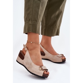 EVento Kvinnors lätta sandaler för komfortskor beige-guld gyllene 2