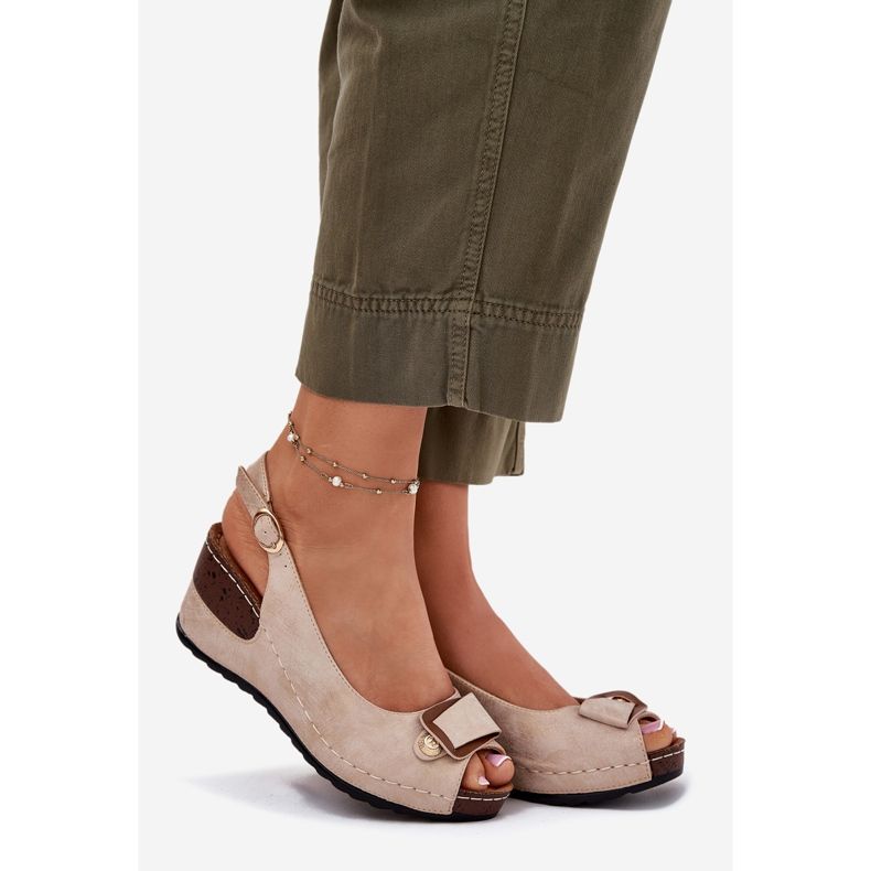 EVento Kvinnors lätta sandaler för komfortskor beige-guld gyllene 1