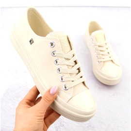 Klassiska damsneakers Big Star NN274286 Beige 1