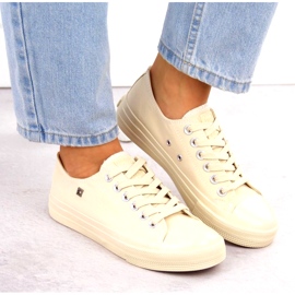 Klassiska damsneakers Big Star NN274286 Beige 3