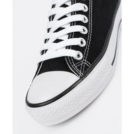 Kvinnors klassiska svarta bundna sneakers 1