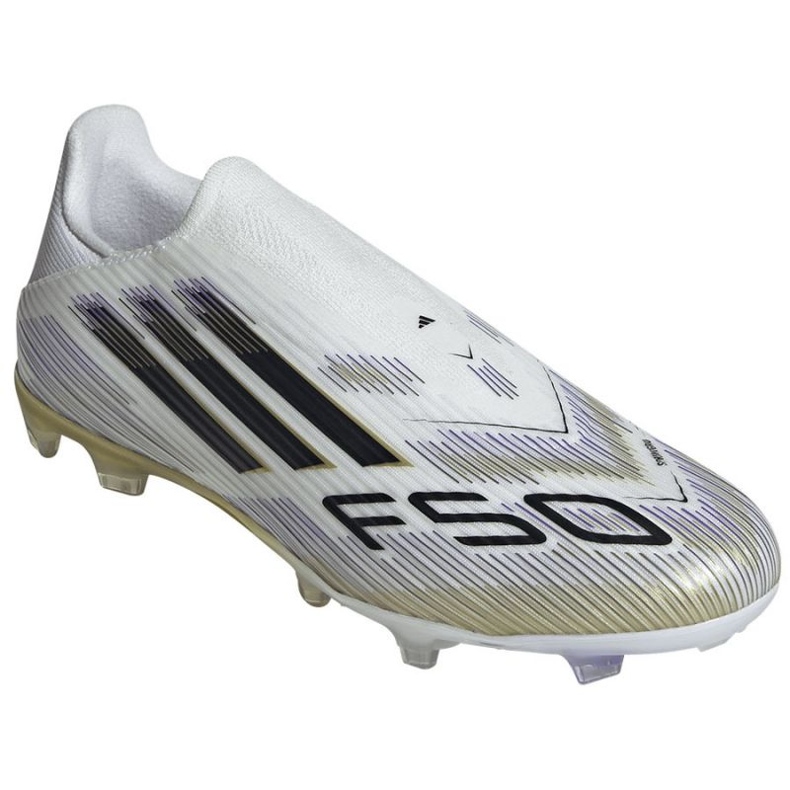 Adidas f50 liga ll fg/mg jh7736 fotbollsskor vit 1