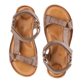 Olivier Kvinnors sandaler barfota vänliga läderbiskon beige 7
