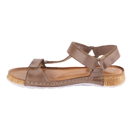 Olivier Kvinnors sandaler barfota vänliga läderbiskon beige 2